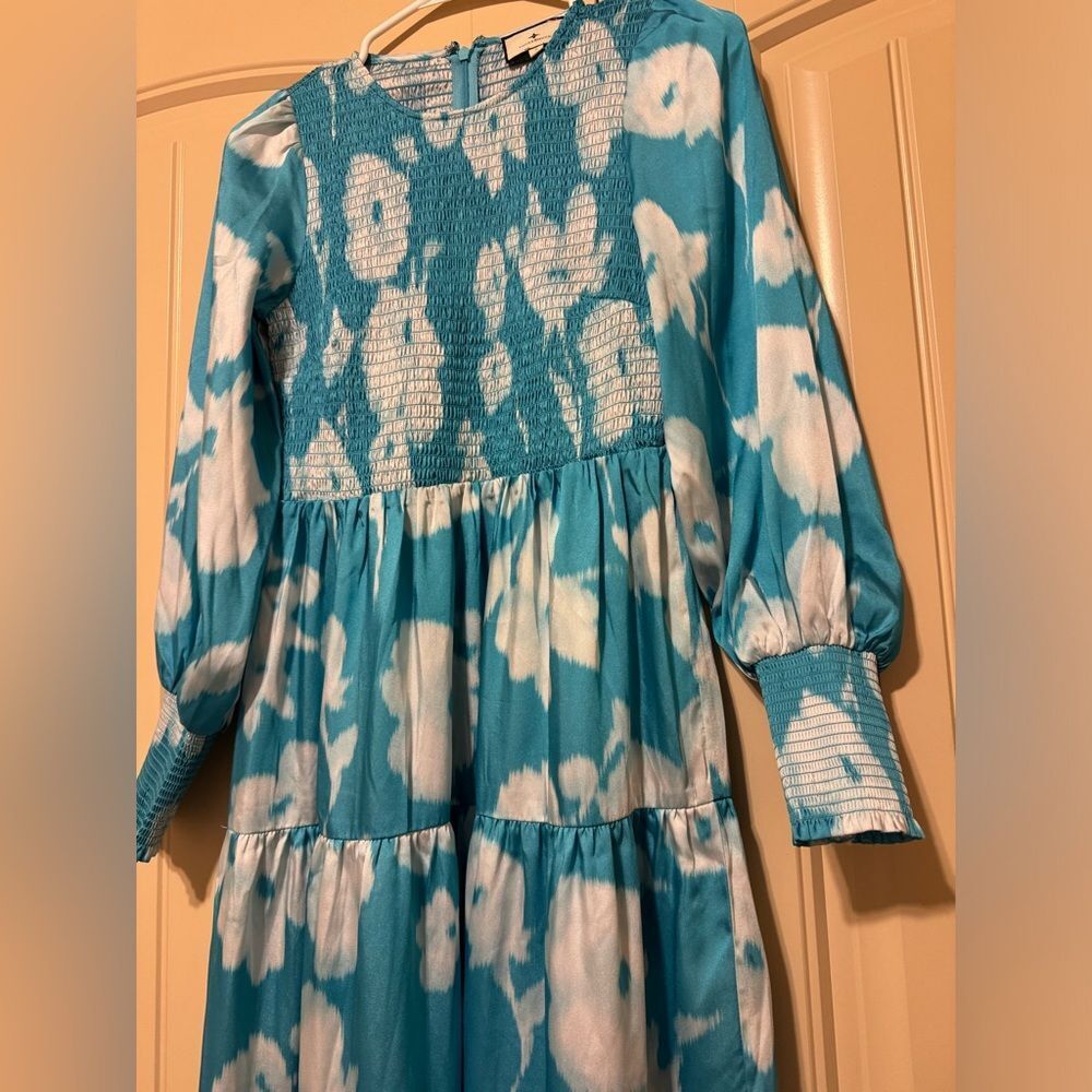 Tuckernuck Watercolor Floral Libby Tiered Maxi Dress | Small - Picture 7 of 12